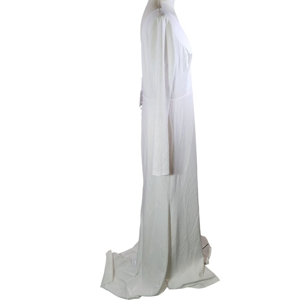 Lulus White Feeling of Forever White Long Sleeve Mermaid Maxi Dress Size XL - Picture 3 of 7